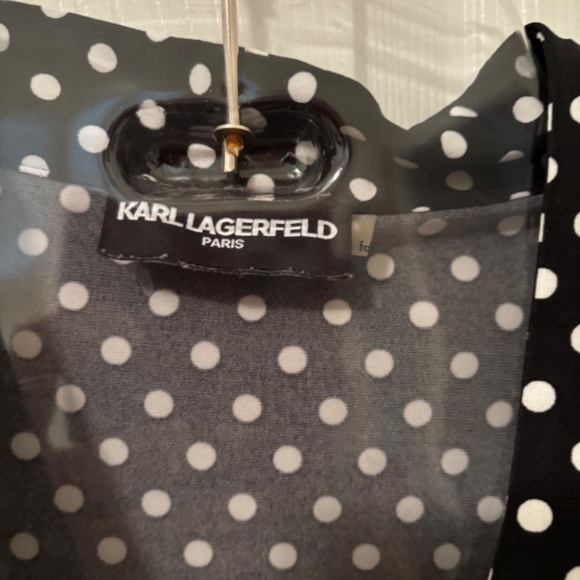 Karl Lagerfeld black and white small top - Picture 2 of 5